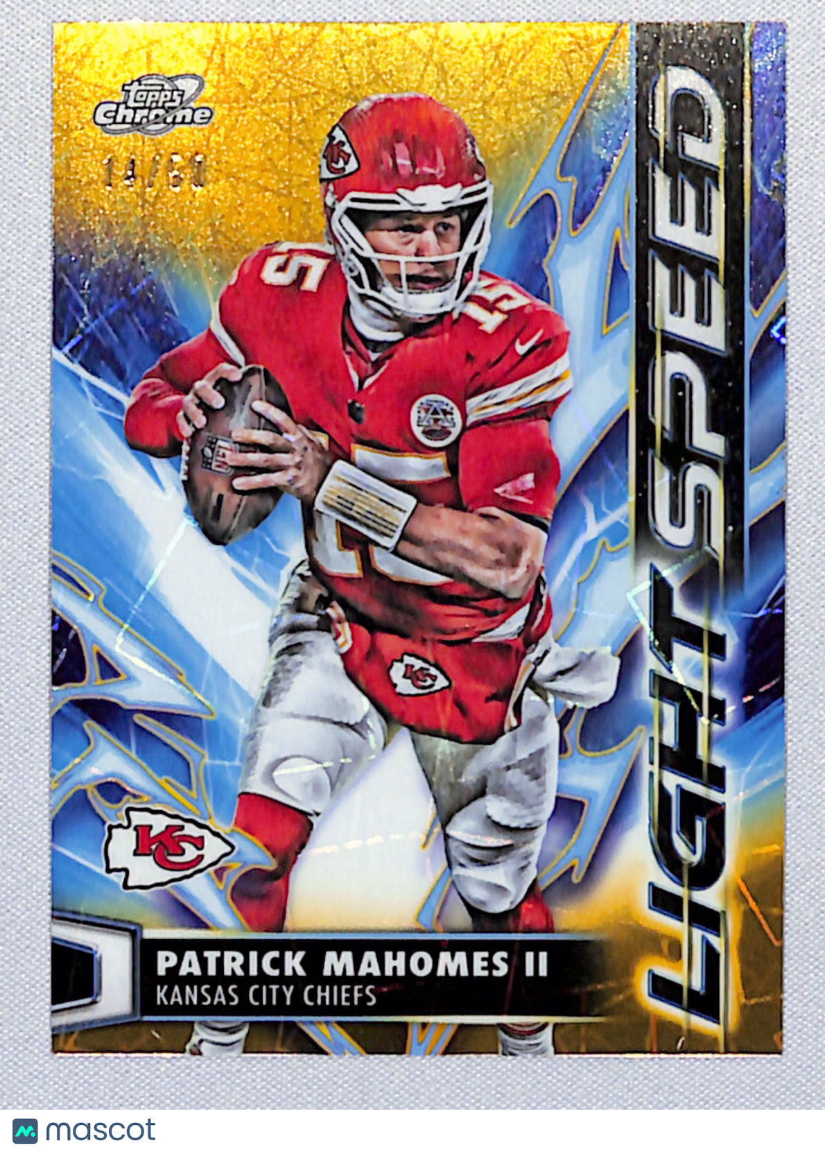 Patrick Mahomes 2025 Chrome Cosmic Light Speed Gold Interstellar Refr LS-6 /50