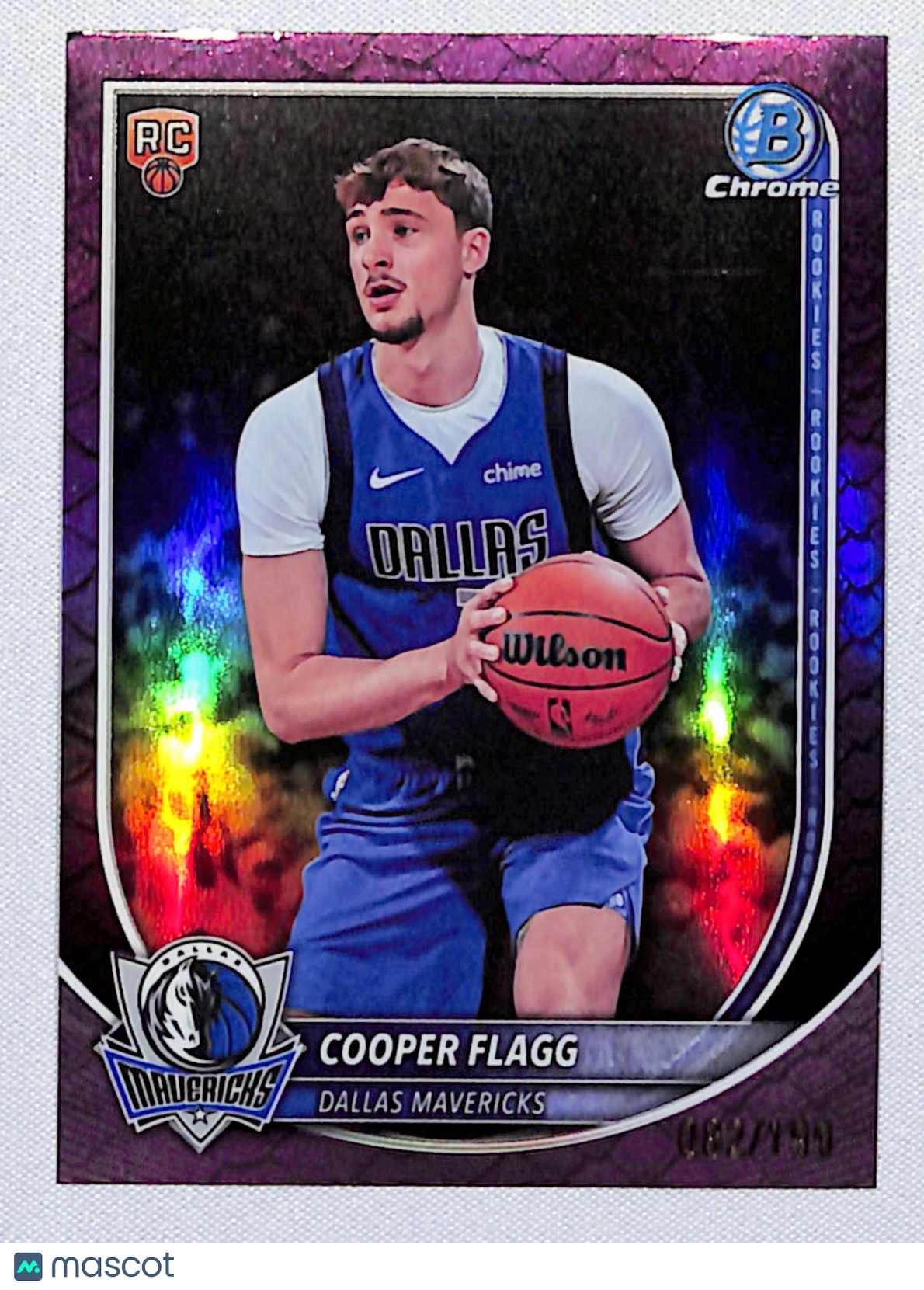 Cooper Flagg 2025-26 Bowman Chrome Reptilian Fuchsia Refractors #BCV-1 082/199