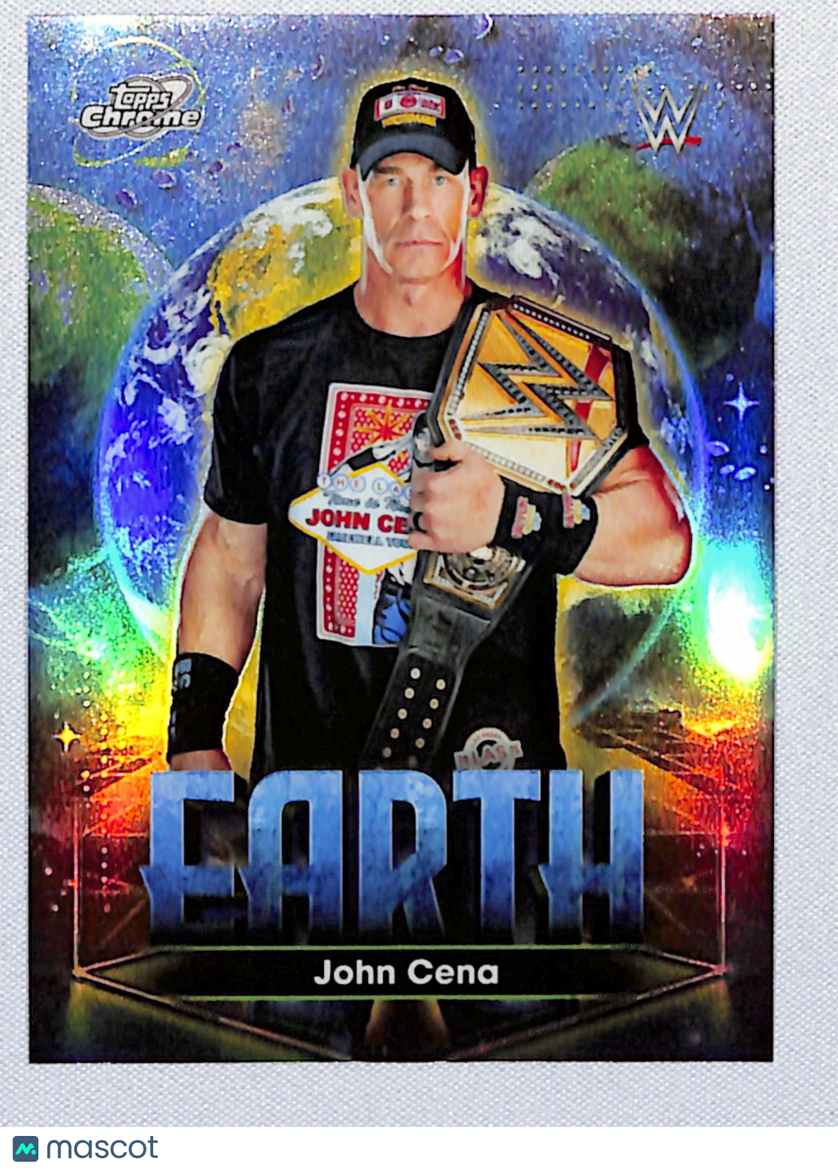 John Cena 2026 Topps Chrome Cosmic WWE Planetary Pursuit Earth #PPE-9