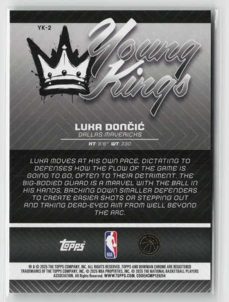 Luka Dončić 2025-26 Bowman Young Kings Mini-Diamond Refractors #YK-2 78/150