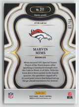 Marvin Mims 2025 Panini Select Gold Dragon Scale Prizm #311 9/10