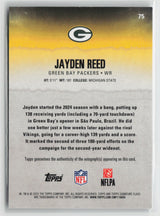 Jayden Reed 2025 Topps Signature Class Autographs Green #75 096/150