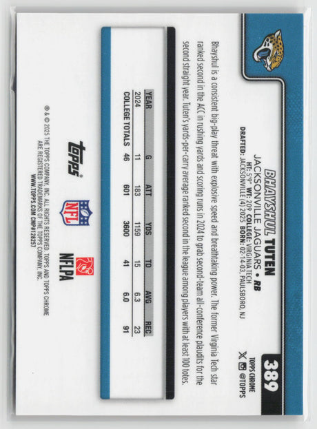 Bhayshul Tuten 2025 Topps Chrome Orange Wave Refractor #389 17/25