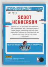 Scoot Henderson 2023-24 Donruss Optic Red Seismic #239 081/130