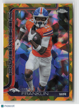 Troy Franklin 2025 Topps Chrome Sapphire Edition Gold Sapphire #91 28/50