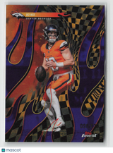 Bo Nix 2025 Topps Finest Torchers Purple Refractor #T-15 98/125