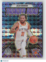 Jalen Brunson 2024-25 Mosaic Thunder Road Mosaic Purple Fluorescent #11 128/175
