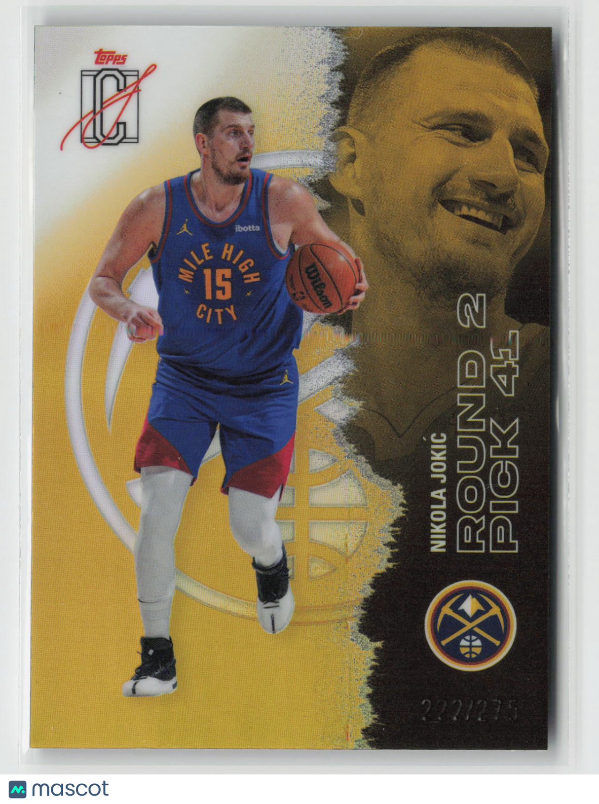 Nikola Jokić 2025-26 Topps Signature Class Chrome Yellow Refractors #95 222/275