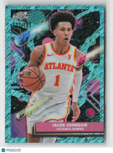 Jalen Johnson 2025-26 Topps Chrome Cosmic Aqua Equinox Refractor #29 102/199