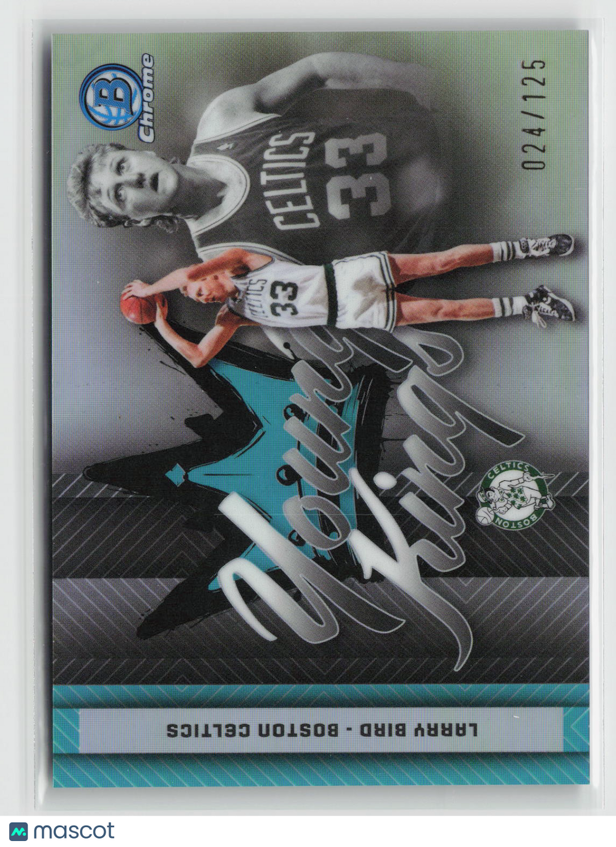 Larry Bird 2025-26 Bowman Young Kings Aqua Refractors #YK-17 024/125
