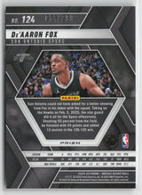 De'Aaron Fox 2024-25 Panini Mosaic Red Seismic #124 051/299