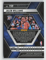 Jalen Williams 2024-25 Panini Mosaic Purple Fluorescent #150 078/249