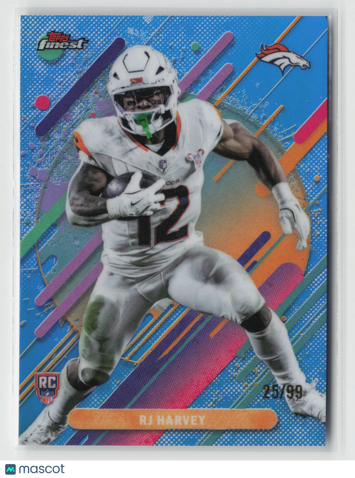 RJ Harvey 2025 Topps Finest Blue #211 25/99
