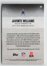 Javonte Williams 2025 Topps Signature Class Autographs Teal #60 93/225
