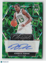 Kendrick Perkins 2024-255 Panini Mosaic Scripts Green Ice #MS-KPB