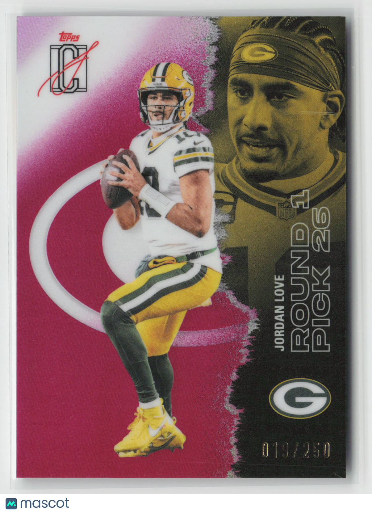 Jordan Love 2025 Topps Signature Class Chrome Magenta Refractor #21 019/250