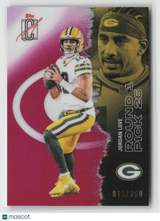 Jordan Love 2025 Topps Signature Class Chrome Magenta Refractor #21 019/250