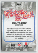 Jahmyr Gibbs 2025 Topps Chrome Future Stars Aqua Refractor #FS-10 141/199