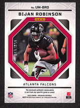 Bijan Robinson 2023 Panini Obsidian Unbreakable #UM-BRO 158/199