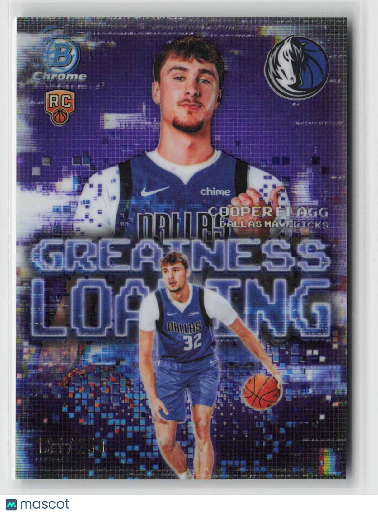Cooper Flagg 2025-26 Bowman Greatness Loading Purple Refractor #GL-1 181/250