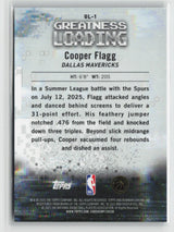 Cooper Flagg 2025-26 Bowman Greatness Loading Purple Refractor #GL-1 181/250