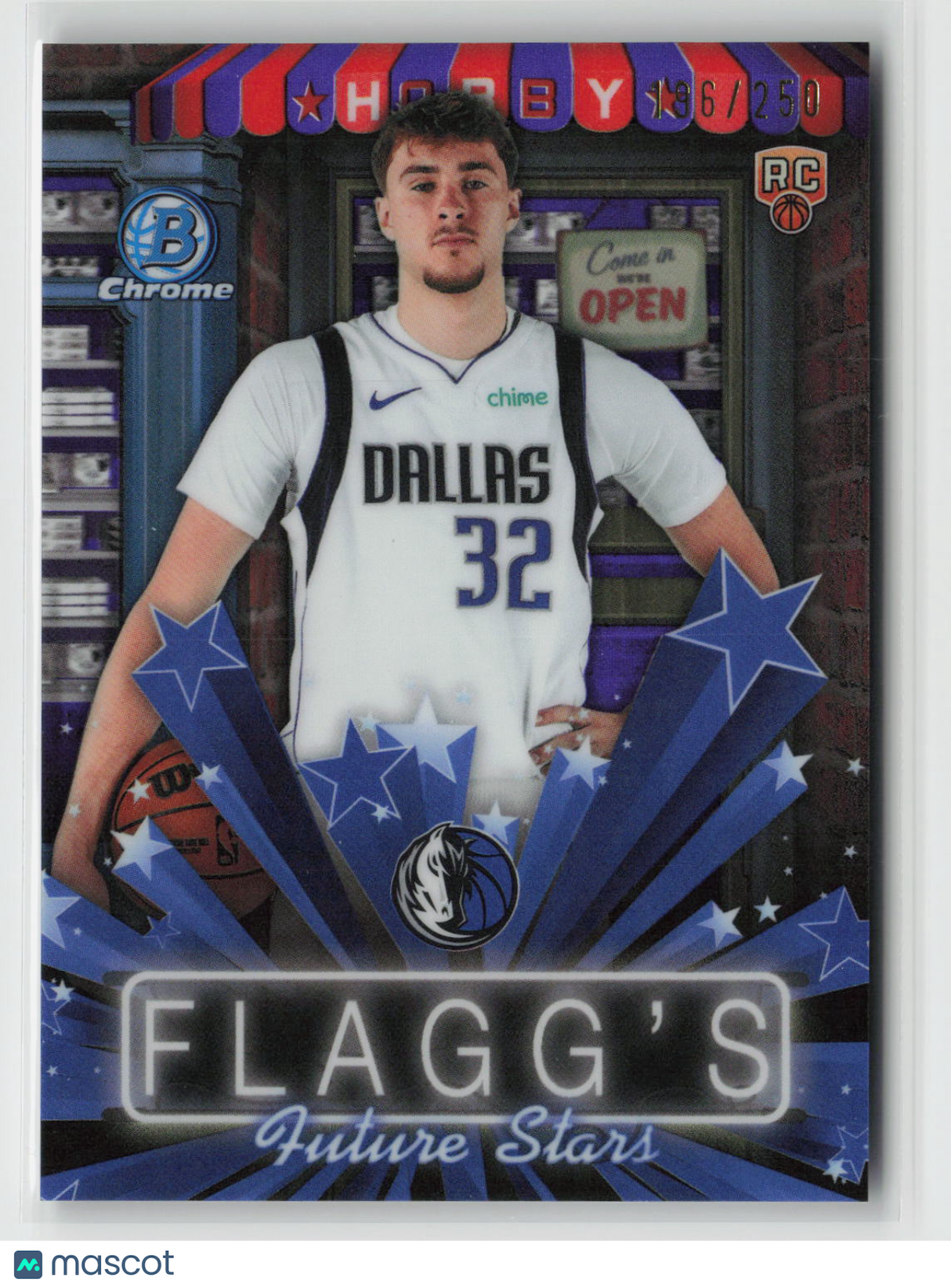 Cooper Flagg 2025-26 Bowman Hobby Stars Purple Refractor #HS-3 196/250