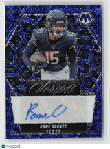 Rome Odunze 2025 Panini Mosaic Scripts No Huddle Blue #SCR-ROE