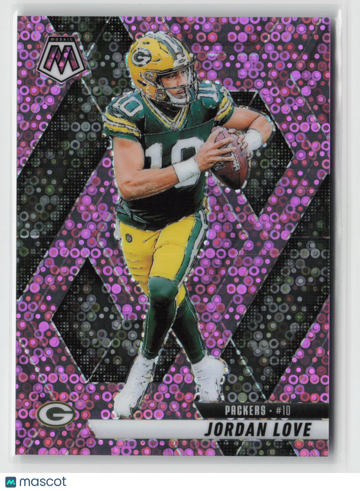 Jordan Love 2025 Panini Mosaic Mosaic No Huddle Pink #30 09/20