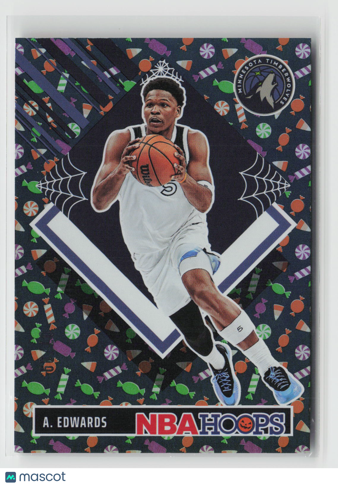 Anthony Edwards 2024-25 Hoops Haunted Hoops Holo Trick-Or-Treat #290 7/99
