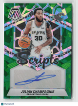 Julian Champagnie 2023-24 Panini Mosaic Scripts Green Ice #MS-CHM