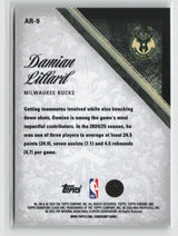 Damian Lillard 2025-26 Topps Signature Class Aristocrats #AR-9