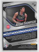 Ausar Thompson 2024-25 Panini Prizm Black Base Autographs Silver Prizms #90