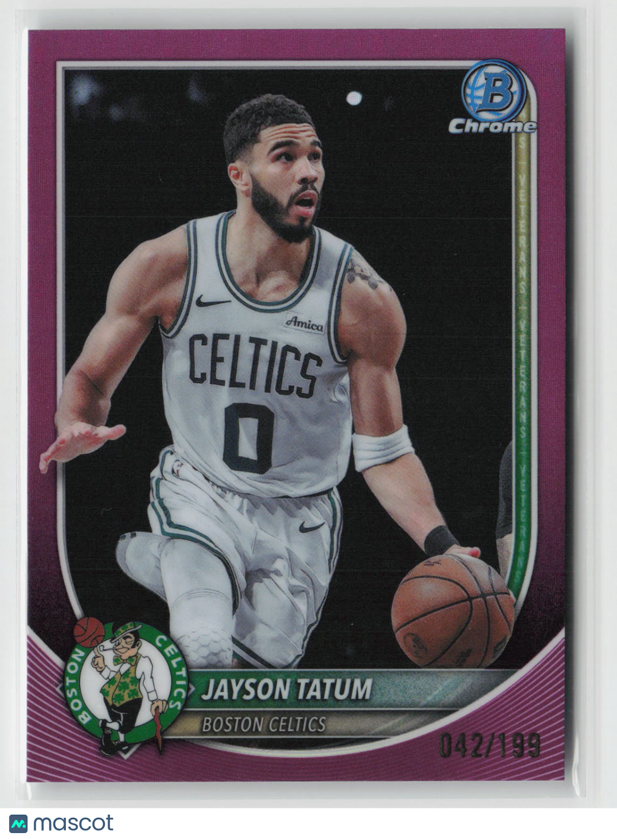 Jayson Tatum 2025-26 Bowman Chrome Fuchsia Refractors #BCV-56 042/199