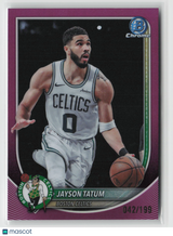 Jayson Tatum 2025-26 Bowman Chrome Fuchsia Refractors #BCV-56 042/199