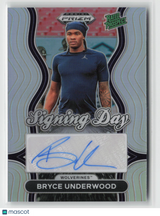 Bryce Underwood 2025 Panini Prizm Draft Picks Signing Day Silver Prizm #SD-BUQ
