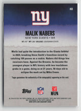 Malik Nabers 2025 Topps Signature Class Chrome Autographs Orange #40 25/50