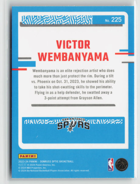 Victor Wembanyama 2023-24 Panini Donruss Optic #225
