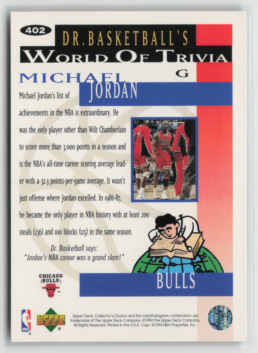 Michael Jordan 1994 Upper Deck Collector's Choice #402