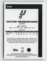Victor Wembanyama 2025 Topps Chrome Silver Mojo Refractor #TC-VW