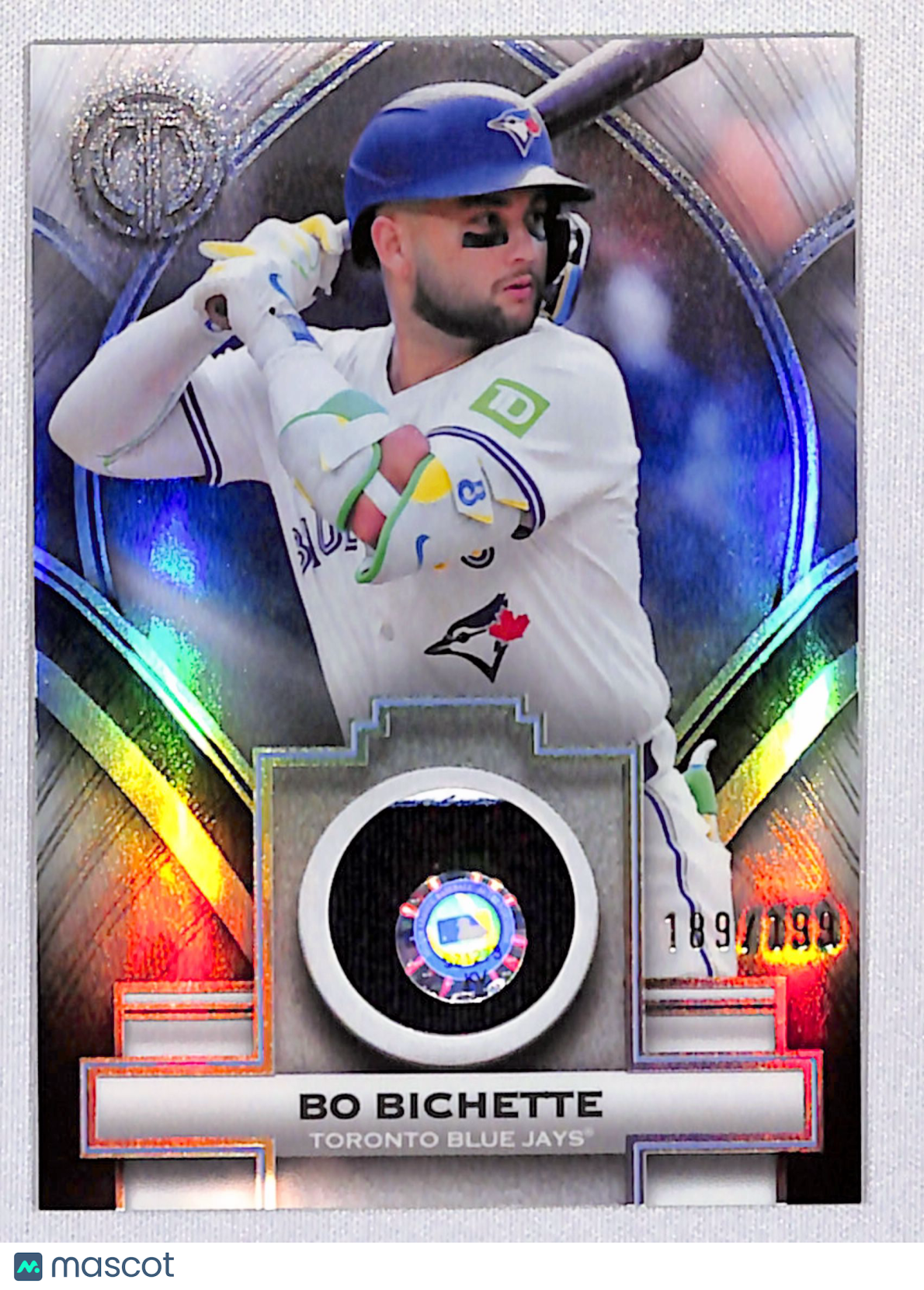 Bo Bichette 2026 Topps Tribute Stamp of Approval Relic #SOA-BBI 189/199