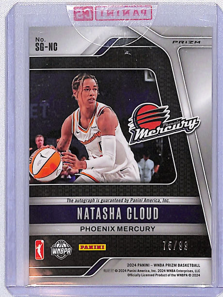 Natasha Cloud 2024 Panini Prizm WNBA Signatures Red #SG-NC 75/99