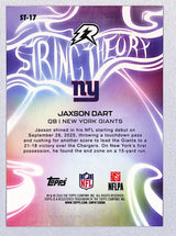 Jaxson Dart 2025 Topps Resurgence String Theory #ST-17