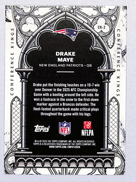 Drake Maye 2026 Topps Conference Kings Blue #CK-2 150/150