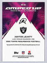 Ashton Jeanty 2025 Topps Resurgence Amped Up Rookie Relic Autographs #AU-AJ