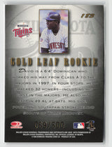 David Ortiz 1998 Donruss Leaf Fractal Materials Gold #183 069/500