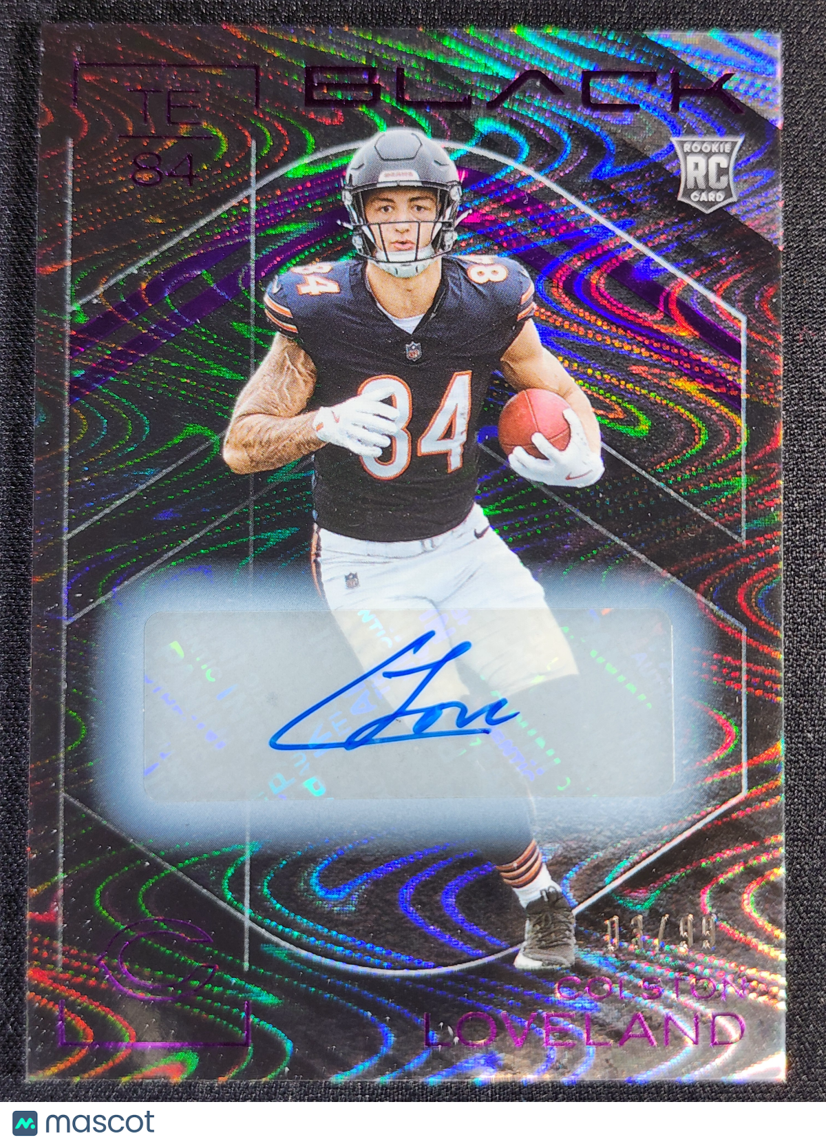 Colston Loveland 2025 Panini Black Football Royal Autographs #116 3/99