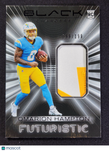 Omarion Hampton 2025 Panini Black Futuristic #FUT-OHN 099/199