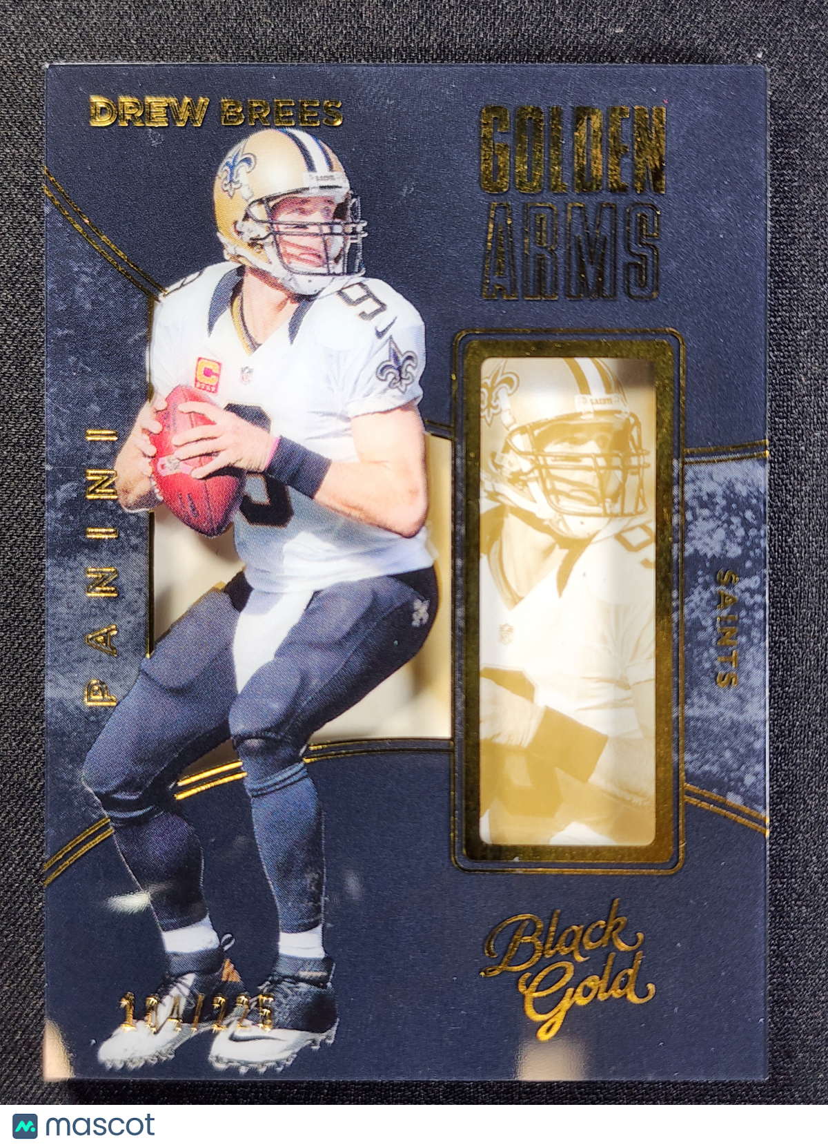 Drew Brees 2016 Panini Black Gold Golden Arms #GA3 /225