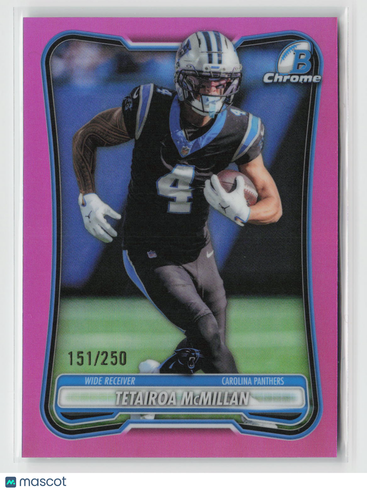 Tetairoa McMillan 2026 Topps Bowman Chrome Pink Refractor #BCV-14 151/250