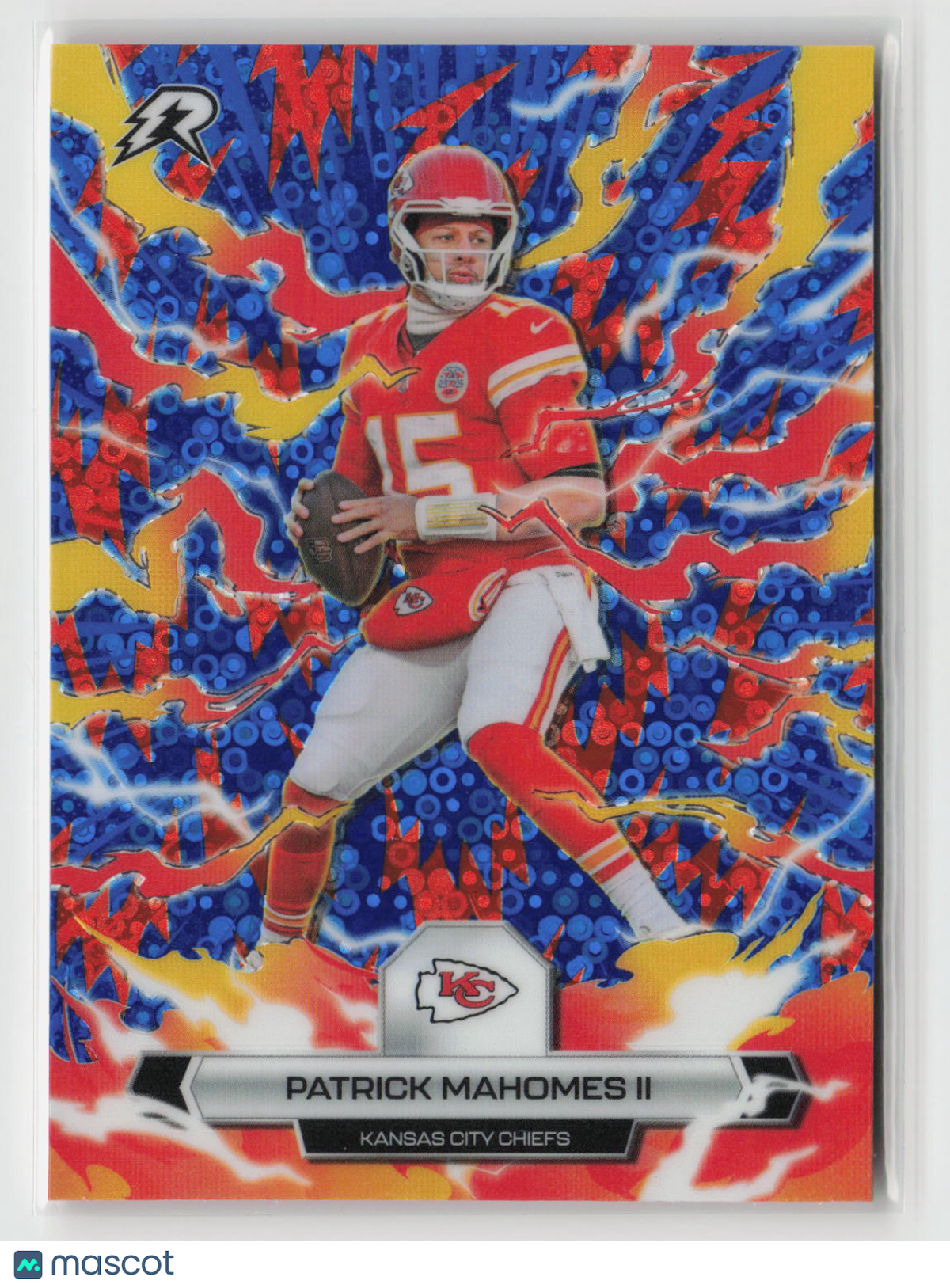 Patrick Mahomes II 2025 Topps Resurgence Blue & Orange Spark Refractor #47